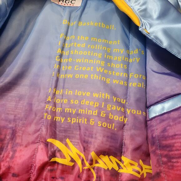 Vintage HGC Mamba Mentality Crenshaw Satin Jacket Tribute Kobe Bryant 5xl - Picture 7 of 8